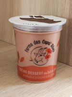 Crème dessert chocolat au lait de chèvre