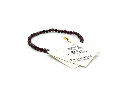 Bracelet sensualité grenat rouge
