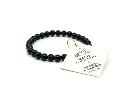 Bracelet equilibre obsidienne