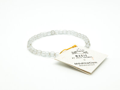 Bracelet méditation cristal de roche