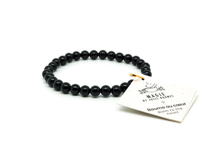 Bracelet baume au cœur onyx
