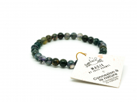 Bracelet connexion à la nature agathe mousse