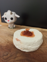 Fromage de chèvre frais - cœur de rhubarbe