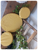 Charlottes à plat jaune géométrique