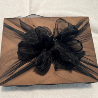 Coffret noir emballage furoshiki