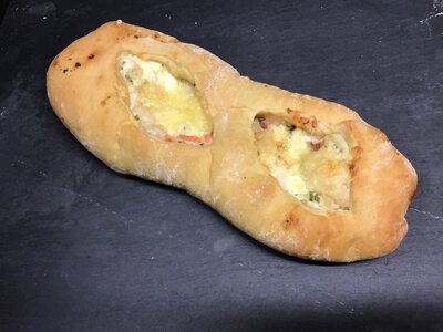 Fougasse saumon courgettes
