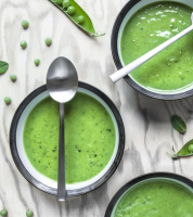 Soupe froide petits pois menthe