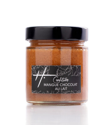 Confiture de mangue et chocolat au lait