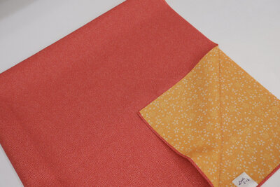 Furoshiki réversible rouge et orange 70 cm