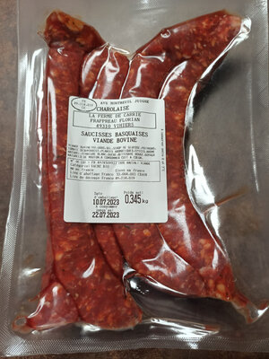 Saucisses basquaises de boeuf