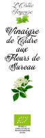 Vinaigre de cidre à la fleur de sureau