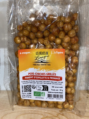 Pois chiches grillés « piment-fromage »