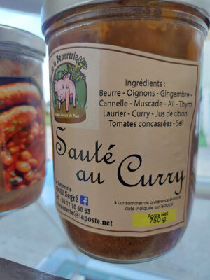 Sauté de porc au  curry récipient de 750g
