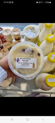 Riz au lait fermier rhum raisin (500g)