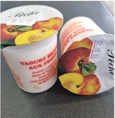 Yaourt à l'unité brassé à la mirabelle