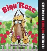 Bière biqu'rose (blanche framboise)