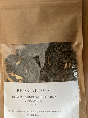 Thé vert gundpowder grand cru citron gingemb