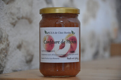 Confiture de pêche - bocal 360 gr