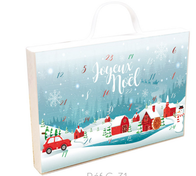 Calendrier de l'avent 'village de noël'
