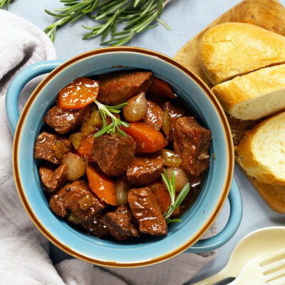 Bourguignon cuisiné pour 2 personnes
