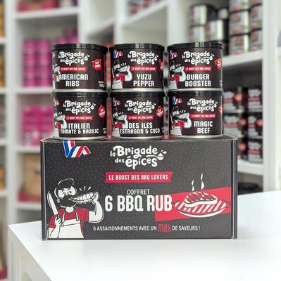 Coffret de 6 mélanges d'épices pour barbecue