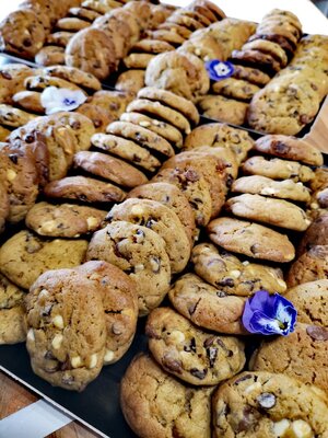 Cookies lait/ cacahuètes grillées
