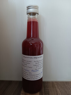 Sirop de mûres fraises allégé en sucre