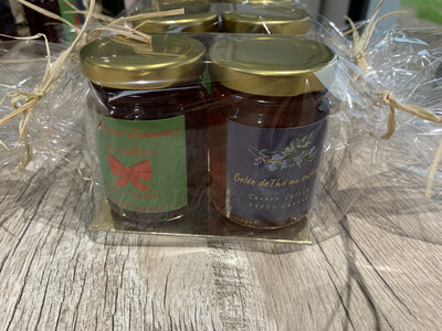 Coffret confiture oignons/ gelée thé safran