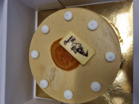 Gâteau glacé pain d'épices/glace à l'orange