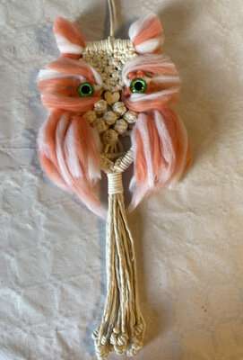 Petit hibou en macramé