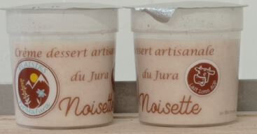 Noisette crème dessert allégée en sucre