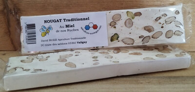 Nougat blanc traditionnel en barre