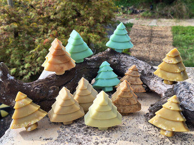 Coffret cadeau de noel savon sapins -- x4--