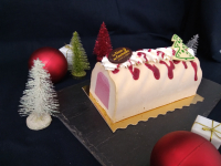 Bûche noisette / fruits rouges