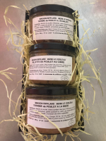 Terrines échalote et bière, rillette cidre