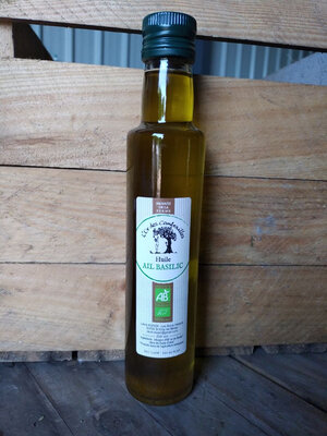 Huile d'olive ail basilic