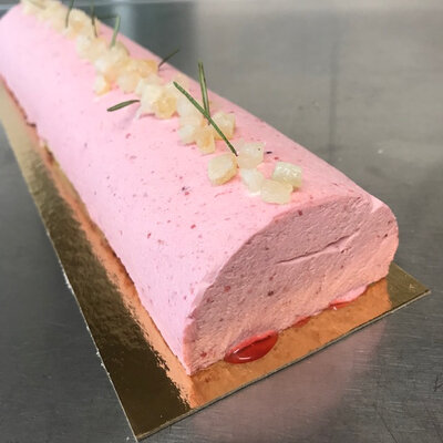 Bûche fraise-citron (12 personnes)