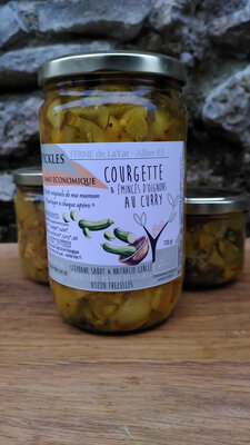 Pickles de courgette aux curry