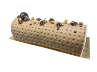 Buche glacée 8/10 parts noisette/stracciatell