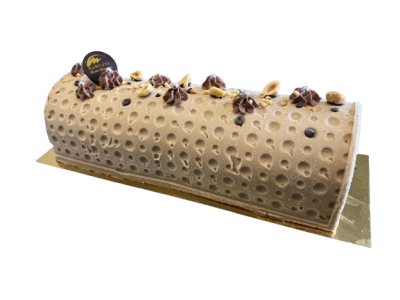 Buche glacée 8/10 parts noisette/stracciatell
