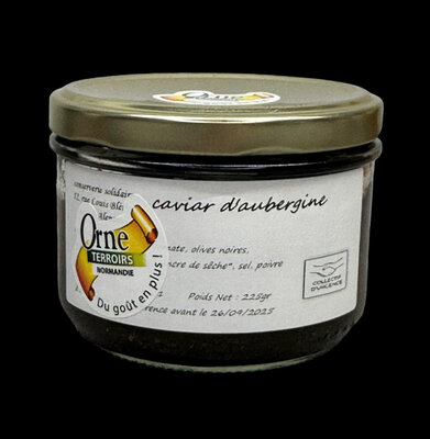 Caviar d'aubergine à l'encre de seiche