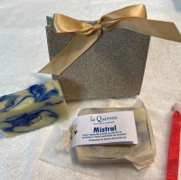 Pochon cadeau mistral + sachet fleur de douch