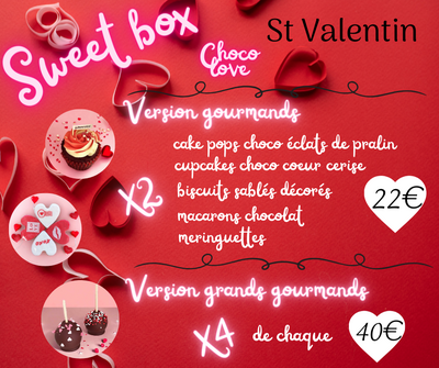 Sweet box st valentin pour 4