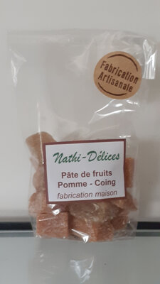 Pâte de fruits pomme, coing.