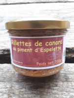 Rillettes de canard au piment 350gr