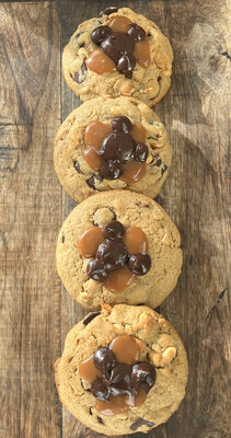 Cookies cacahuète-choco/caramel-beurre salé