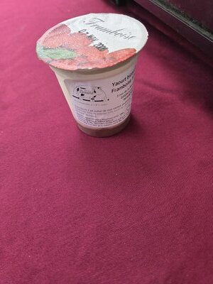 Yaourt étuvé bi-couche framboise