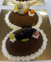 Oeuf de pâques glacé chocolat/rocher