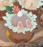 Panier lapin glace au chocolat