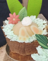 Panier lapin glace caramel au beurre salé